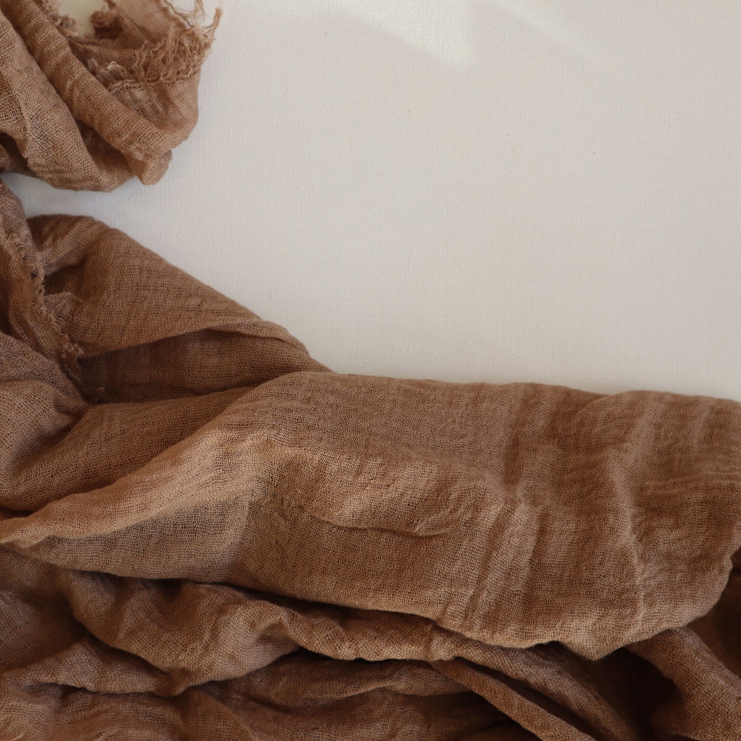 Luxury Crimped Cotton - Rust Brown